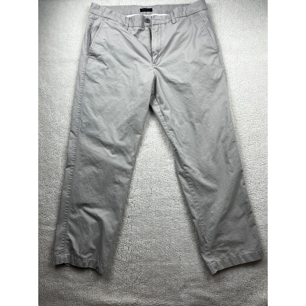 DKNY Pants Mens 36x30‎ Casual Chino Flat Front Cotton Belted Straight Leg Khaki